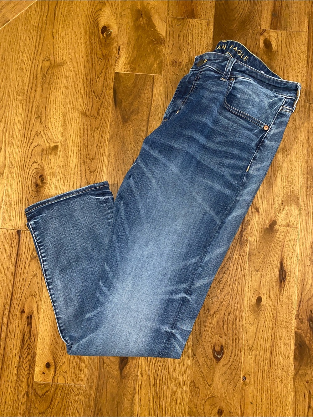 American Eagle Outfitters Men's Medium Blue Slim Straight Jeans 36 x 32